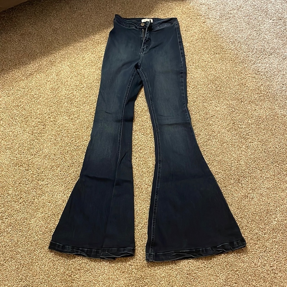High rise flare KanCans with long length